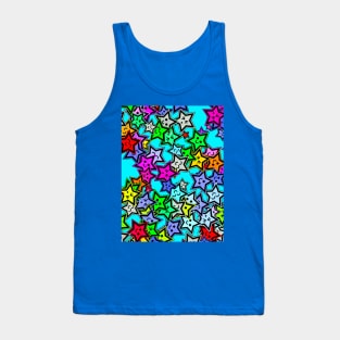 Cute Smiley Stars - Star Pattern Tank Top